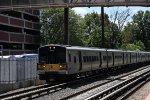 Outbound commuter approaches the station